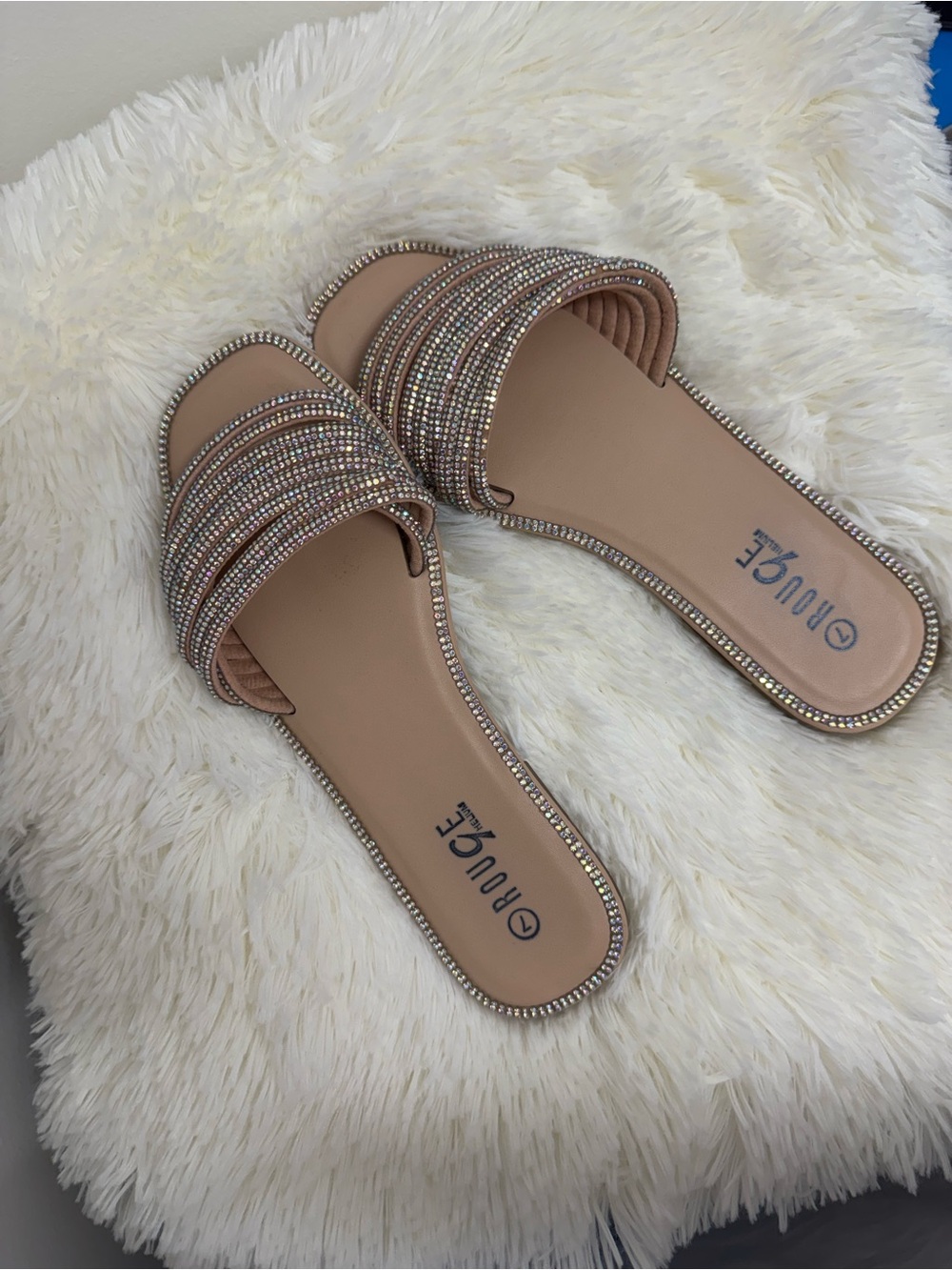 Color Nude Slide Sandals